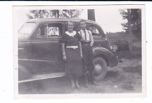 VANHA Valokuva Kiva Auto n. 1930-l 6 x 9 cm
