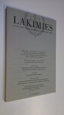 Lakimies 3/2013 : Suomalaisen lakimiesyhdistyksen aikakau...
