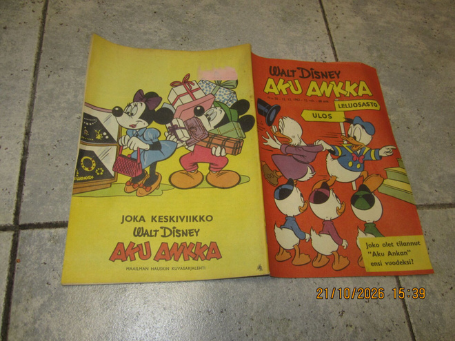 Aku Ankka nro 50 / 1962 joulunumero, kuponki tallella