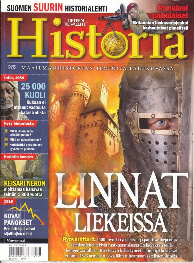Tieteen Kuvalehti HISTORIA 4/2019 Linnat liekeissä