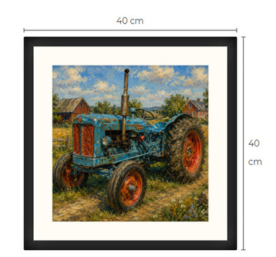 Uusi Fordson traktori art print 40 cm x 40 cm
