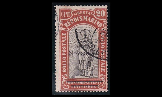San Marino 62 o 1. maailmansodan päättyminen 20 C (1918)