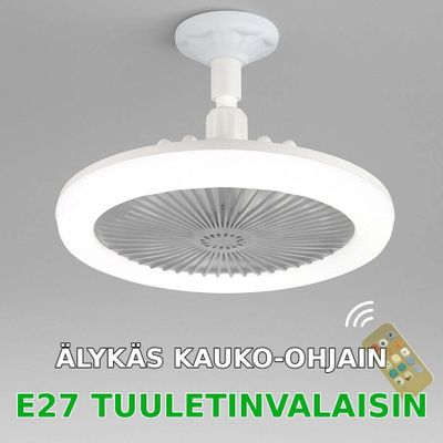 3-in-1 Pyörivä Kattotuuletin LED-valolla – E27-k