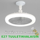 3-in-1 Pyörivä Kattotuuletin LED-valolla – E27-k - pikkukuva 1