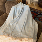 Vaaleansininen/ vaaleanbeige pashmina cashmere hartiahuivi - pikkukuva 3
