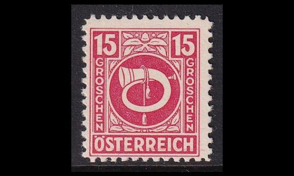 Itävalta 729 ** Käyttösarja Postitorvi 15 g (1945)