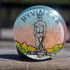 Huonokuntoinen Hyvinkää matkailumerkki. Halkaisija - 18 mm. - pikkukuva 1