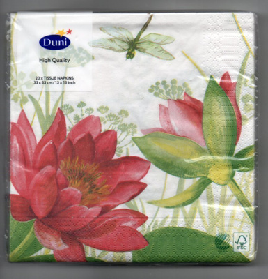 SERVETTIPAKETTI °°WATER LILY°° / DUNI (UUSI)