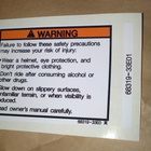 Suzuki PV WARNING tankin varoitustarra - pikkukuva 1