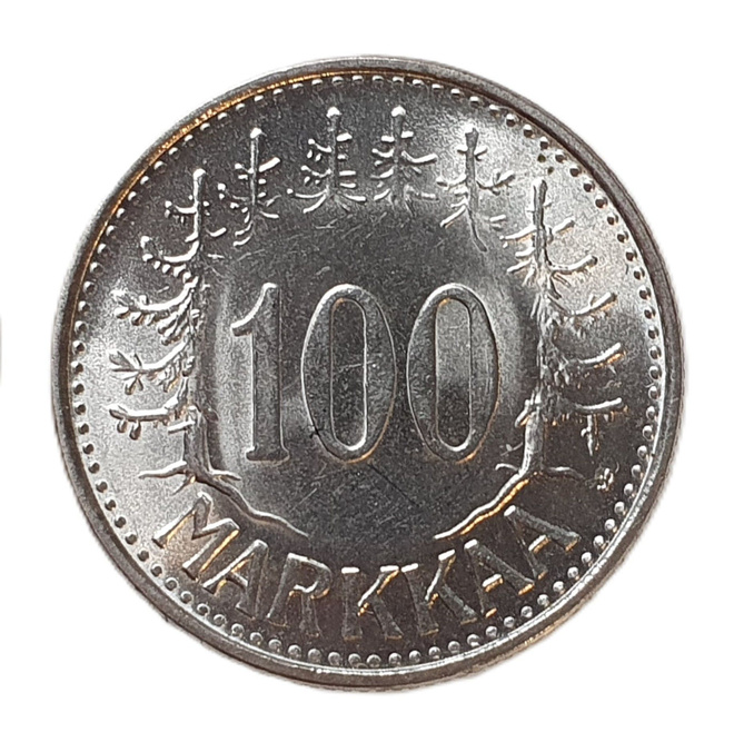 100 markkaa v. 1960 Hienokuntoinen!