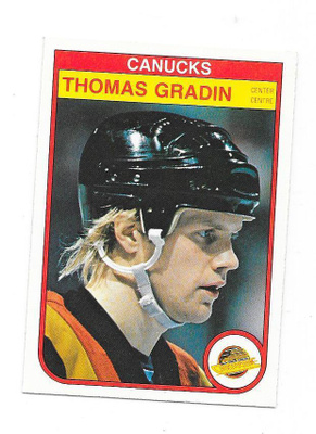 1982-83 OPC #344 Thomas Gradin Vancouver Canucks