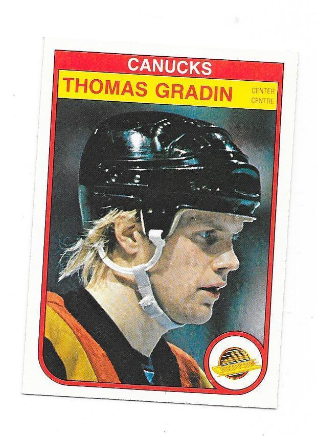 1982-83 OPC #344 Thomas Gradin Vancouver Canucks