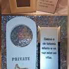 Kuvakehys peilitaulu peltikyltti oviripustin Private - pikkukuva 1