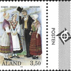 ÅL 1993 Kansanpuvut 3,50 mk välilöpari logo ** LaPe 073 - pikkukuva 1