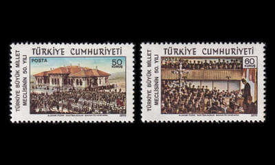 Turkki 2173-4 ** Suuri kansalliskokous 50v (1970)