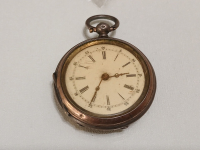 1900- Vanha Hopea taskukello