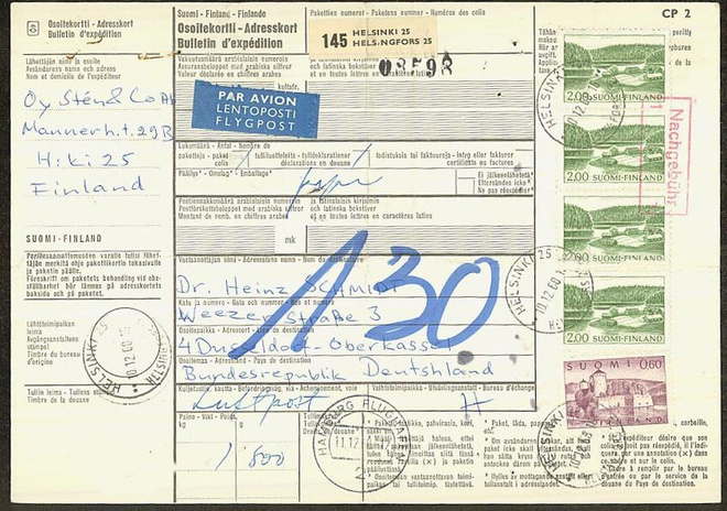 1968 lentopaketti Saksaan - Nachgebühr