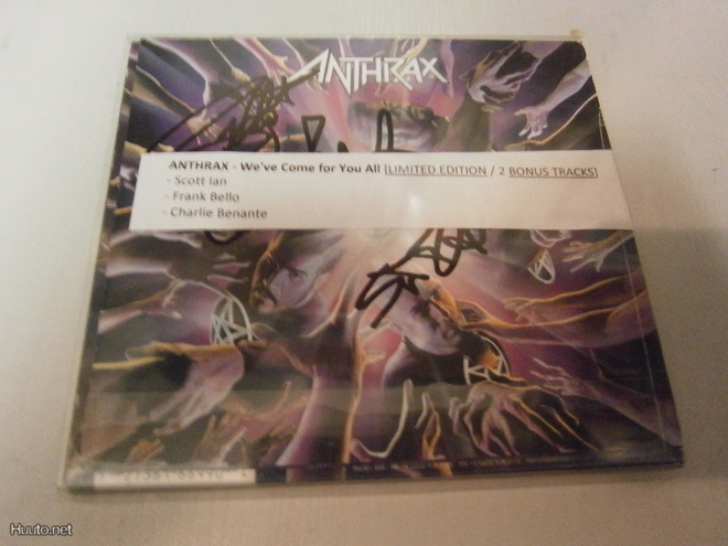 ANTHRAX - WE'VE COME FOR YOU ALL LTD EDIT. CD+KOLME NIMMARIA