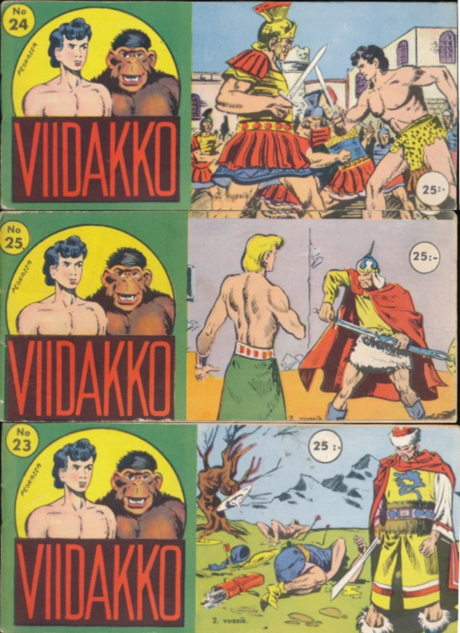 VIIDAKKO liuskalehdet 23/56 + 24/56 + 25/56 AKIM & GORILLA