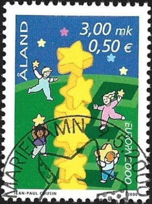Åland 2000 Eurooppa-merkki EP alareuna LOISTO LaPe 175
