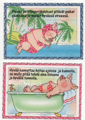 Marleena Ansio : Kaksi possukorttia (R)