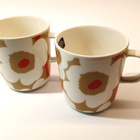 Marimekko Unikko muki 4 dl terra-valkoinen-punainen 2kpl - pikkukuva 4