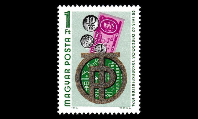 Unkari 2930 ** Valtion säästöpankki 25v (1974)
