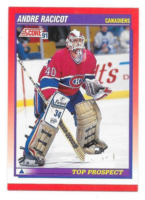 1991-92 Score Canadian #285 Andre Racicot Montreal MV RC
