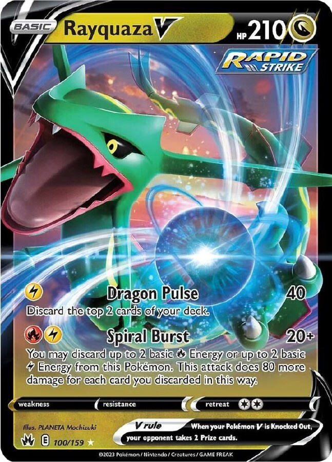 Rayquaza V 100/159 - Crown Zenith - NM/M