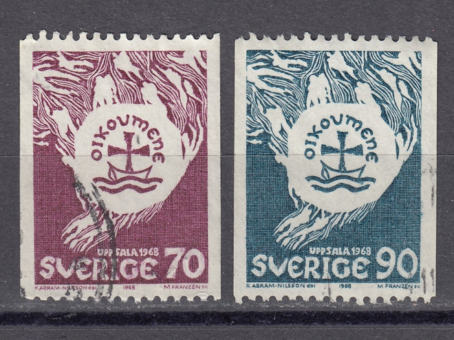 Ruotsi 1968 Fa 633A, 634 Kirkkojen maailmanneuvosto