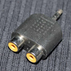 3,5mm stereoplug - 2xRCA Naaras Adapteri - pikkukuva 2
