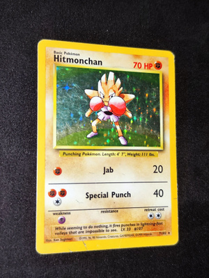 Pokemon Holo Hitmonchan Base set 7