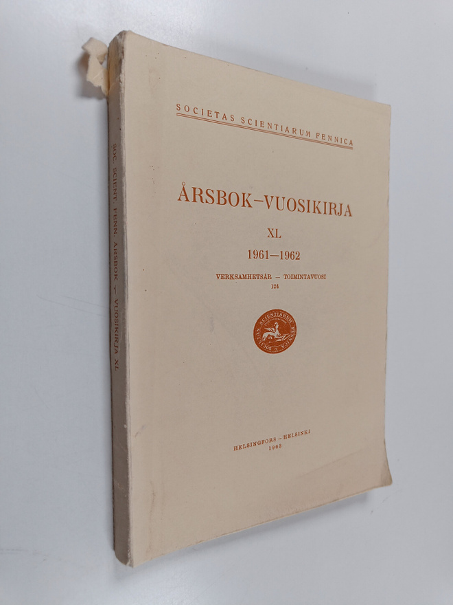 Årsbok = Vuosikirja XL 1961-1962 : Verksamhetsår = Toimin...