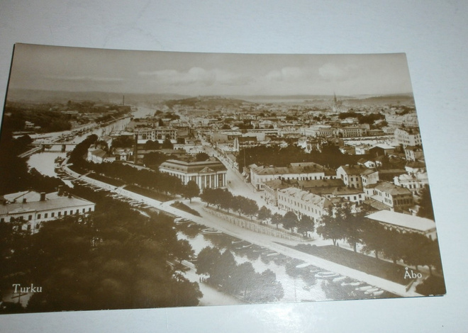 Turku, Aurajoki & Linnankatua, ilmavalok., ei p,