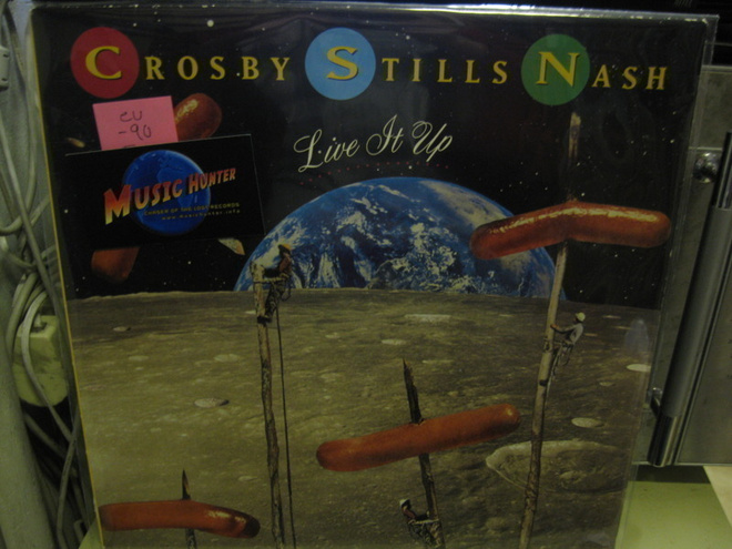CROSBY, STILLS & NASH - LIVE IT UP EX+/EX+ LP EU-90