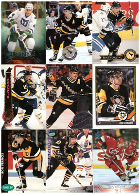 9 x RON FRANCIS Whalers, Penguins, Hurricanes