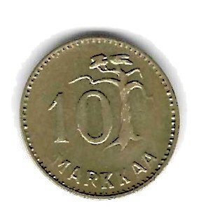1953 10 MARKKAA KOLIKKO KÄYTETTY