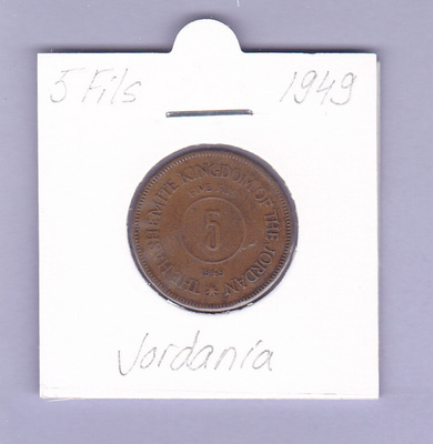 Jordania 5 Fils v.1949 KM#3