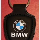 Pieni nahkainen musta BMW avaimenperä #32031 - pikkukuva 1