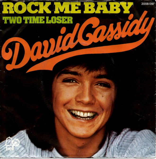 DAVID CASSIDY: Rock Me Baby / Two Time Loser 7"kk