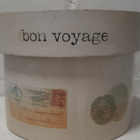 Pyöreä puinen rasia bon voyage - pikkukuva 3