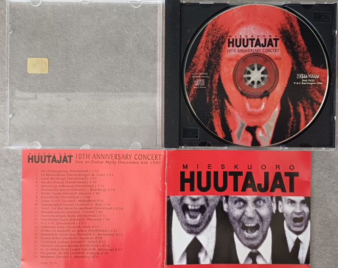 Mieskuoro Huutajat: 10th Anniversary Concert CD.
