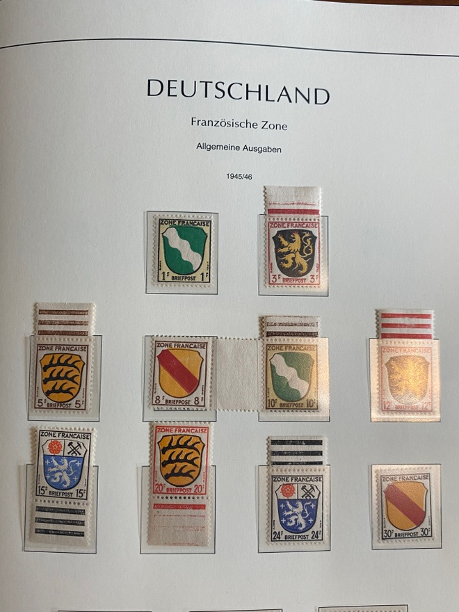 SAKSA 1945 RANSKA VYÖHYKE MERKIT**