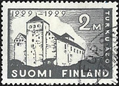 1929 Turun 700-vuotisjuhla 2 mk leimattu LaPe 141 W 1