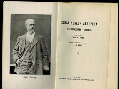 Karl Kautsky : Kristinuskon alkuperä - historiallinen tutkim