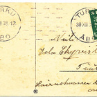 E RAIVIO - Tonttu ja kellot - 1938 kulk. pikkukortti - pikkukuva 2