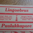 Hangö Malt Hangon Mallas PUOLUKKAPORE etikett etiketti - pikkukuva 2
