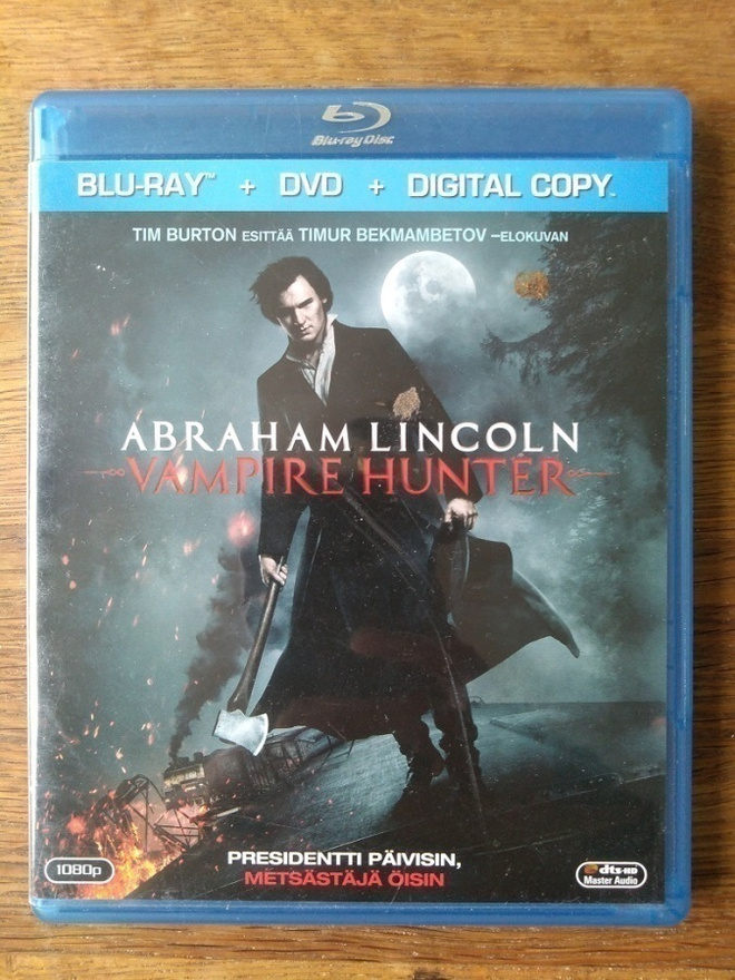 Blu-Ray + DVD: Abraham Lincoln Vampire Hunter - Suomi