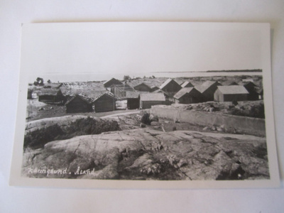 VANHA Postikortti Käringsund Ahvenanmaa 1950-l