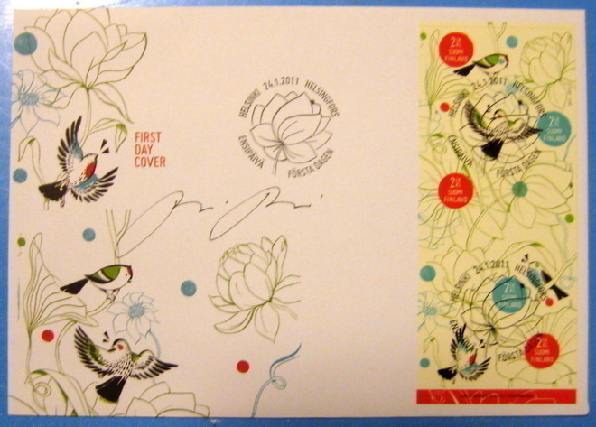 2011 FDC-Elämän kevät. Taiteilijan singeeraus (64)